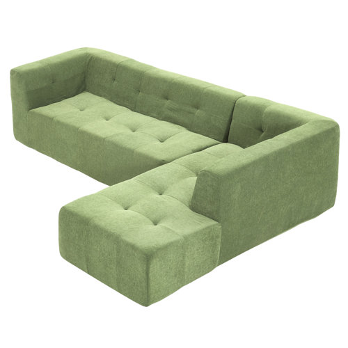 Latitude Run® L Shaped Sectional Couch Frameless Fabric Sofa Wayfair